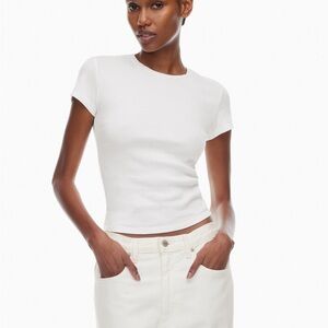SOLD Aritzia Denim Forum White 90s Baby Tee